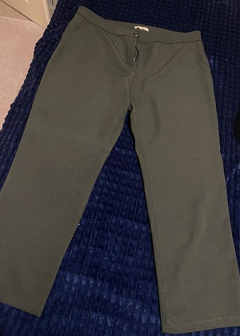 Zara Düz Kesim Haki Kadın Kumaş Pantolon