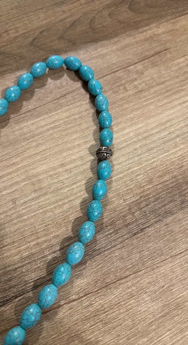 Firuze Turkuaz Taşlı Erkek Tesbih - Görsel 4