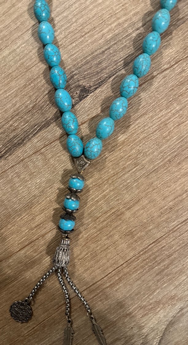 Firuze Turkuaz Taşlı Erkek Tesbih - Görsel 3