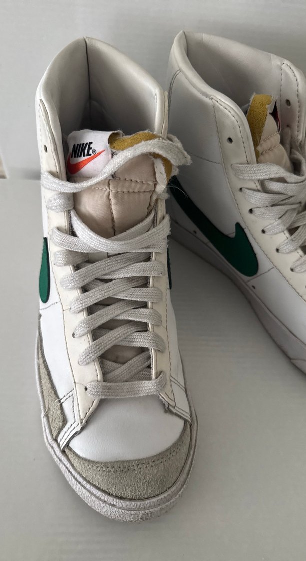 Nike Beyaz Yeşil Bilekli Kadın Spor Ayakkabı Blazer MİD 77 - Görsel 2