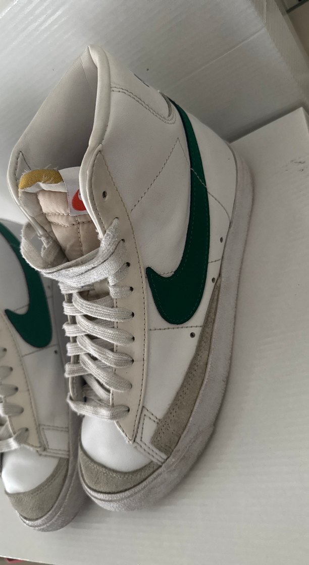 Nike Beyaz Yeşil Bilekli Kadın Spor Ayakkabı Blazer MİD 77 - Görsel 4