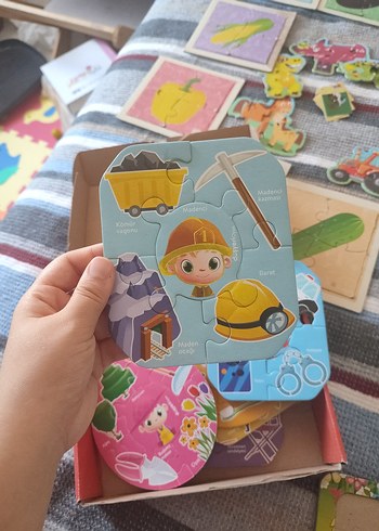 Çocuklar için Renkli  Puzzle Seti - Görsel 3