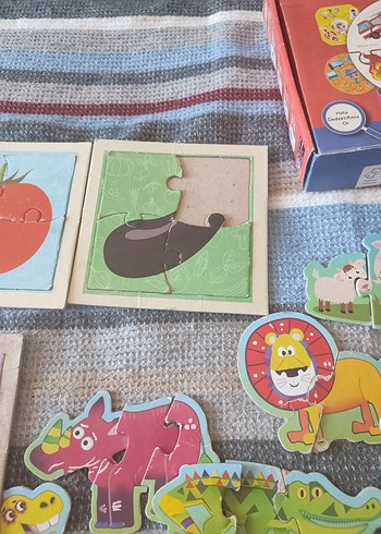 Çocuklar için Renkli  Puzzle Seti - Görsel 6