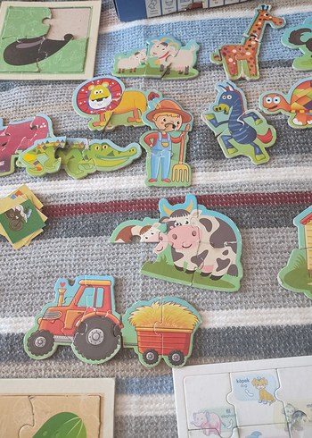 Çocuklar için Renkli  Puzzle Seti - Görsel 7