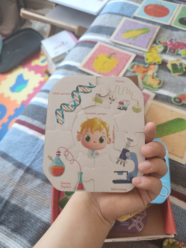 Çocuklar için Renkli  Puzzle Seti - Görsel 4