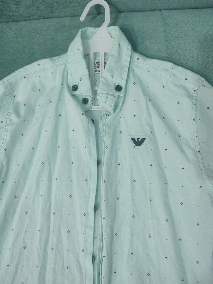 çocuk kısa kollu pamuklu gömlek - Görsel 3