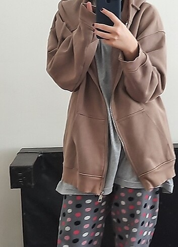 Addax Fermuarlı Sweat, Hırka, Kapşonlu