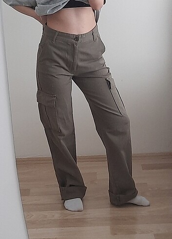 Stradivarius Haki Yeşil Kargo Pantalon