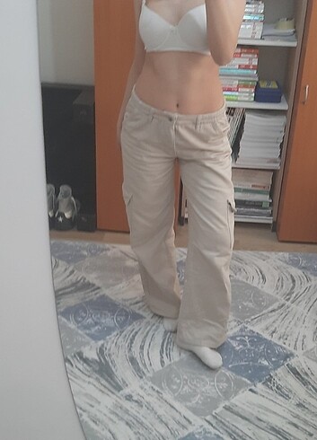 s Beden ten rengi Renk Addax Bej Rengi Krem Kargo Pantalon Jean