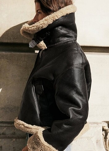 Zara Zara Kahverengi Biker Mont