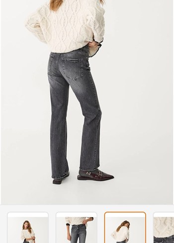 xs Beden Gri D98 Stradivarius Kadın Straight Jean