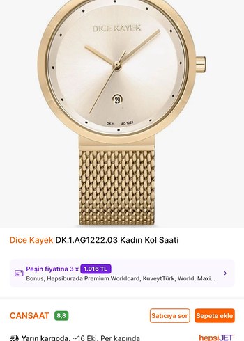 Dice Kayek Dice Kayek Kadın Kol Saati
