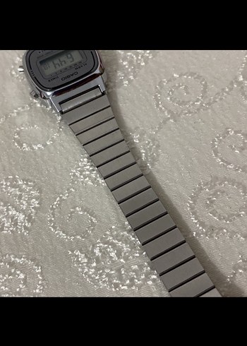 Beden gri Renk Casio Kadın Retro Dijital Gri Kol Saati