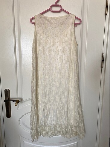 elbise krem - Görsel 3