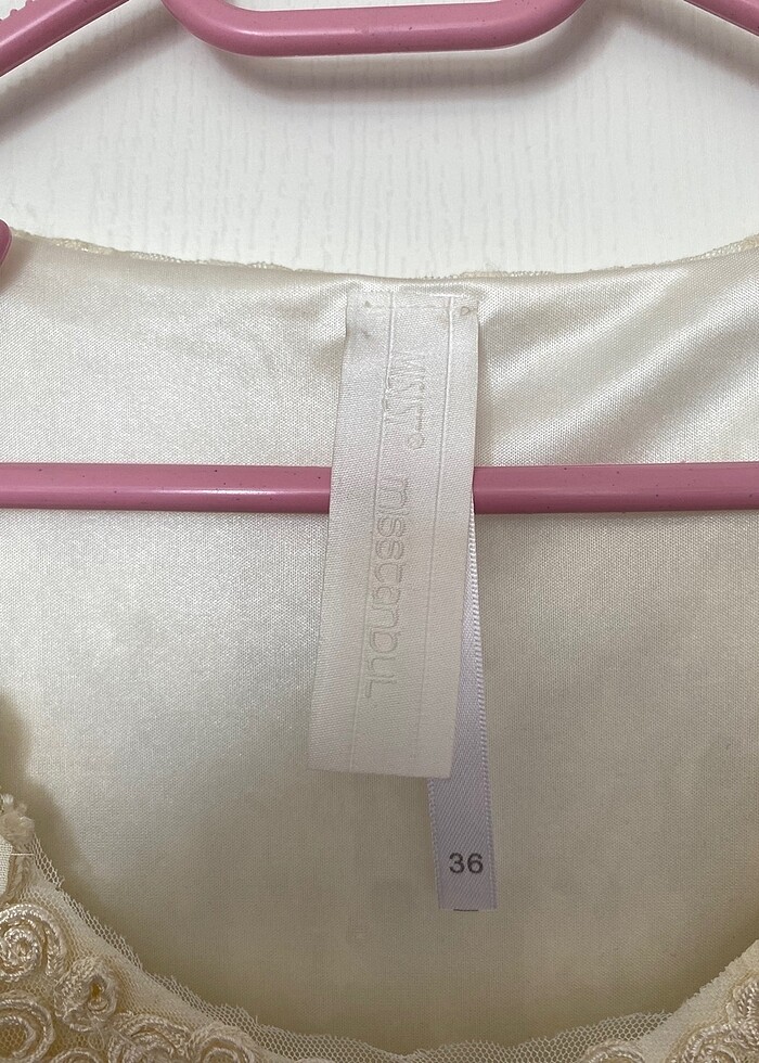 elbise krem - Görsel 2