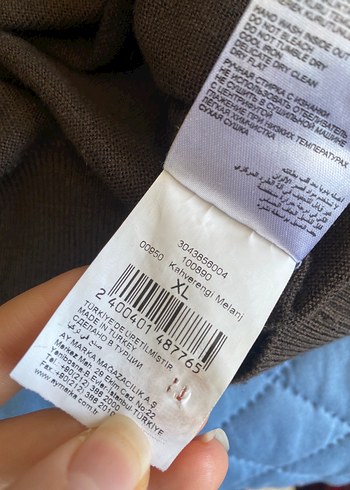 Düğmeli Kahverengi Erkek Keten Kazak - Görsel 4