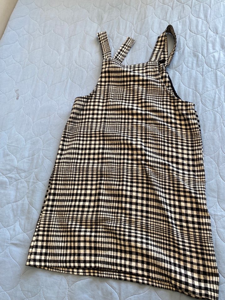 siyah Kareli tulum - Görsel 3