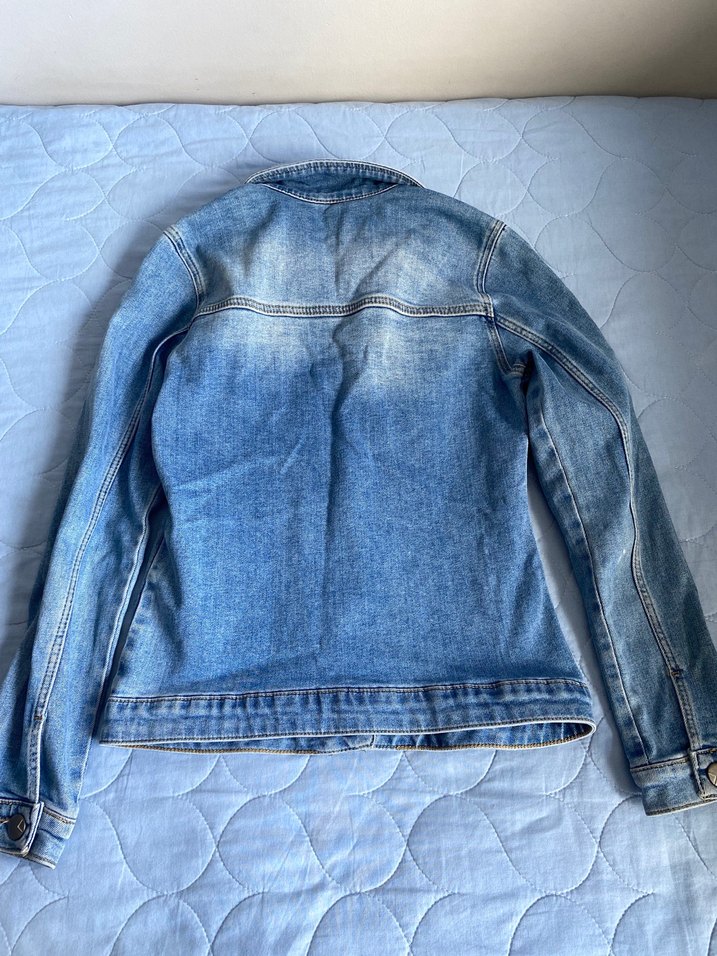 Mavi Düğmeli Kadın Denim Ceket - Görsel 3