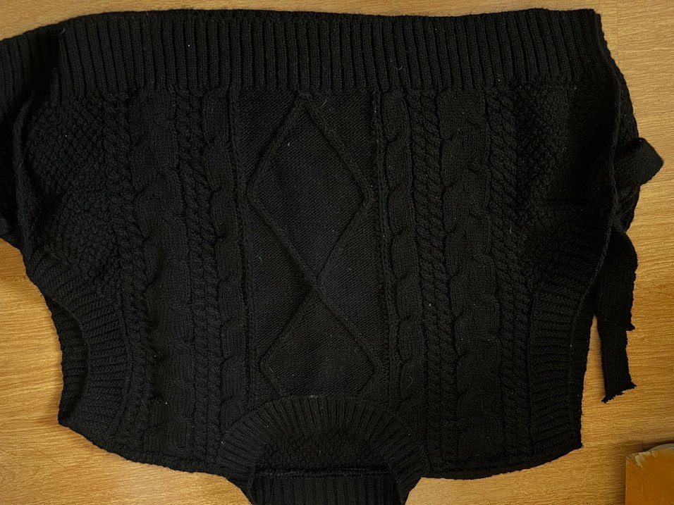 Siyah Örgü Boğazlı Kadın Süveter - Görsel 2