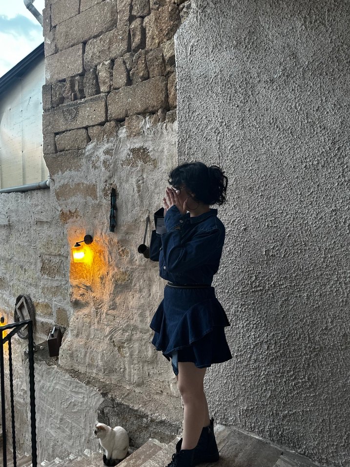 Sagaza Studio Kemerli Kadın Kot elbise - Görsel 4