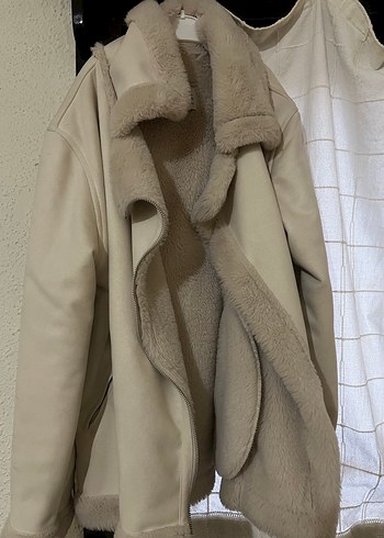 Kürklü Bej Kadın Ceket - Görsel 2