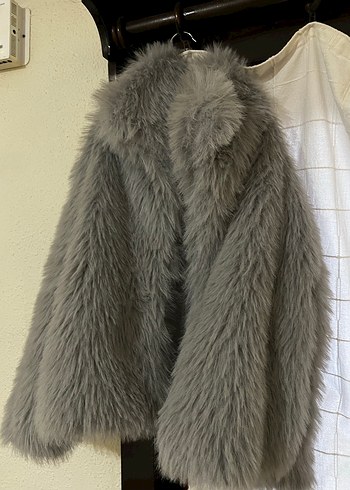 Gri Kadın içi astarlı kürk - Görsel 5