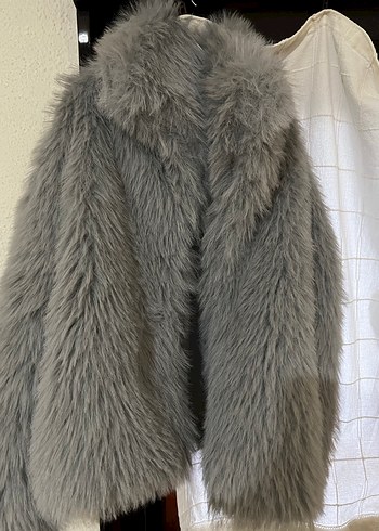 Gri Kadın içi astarlı kürk - Görsel 3