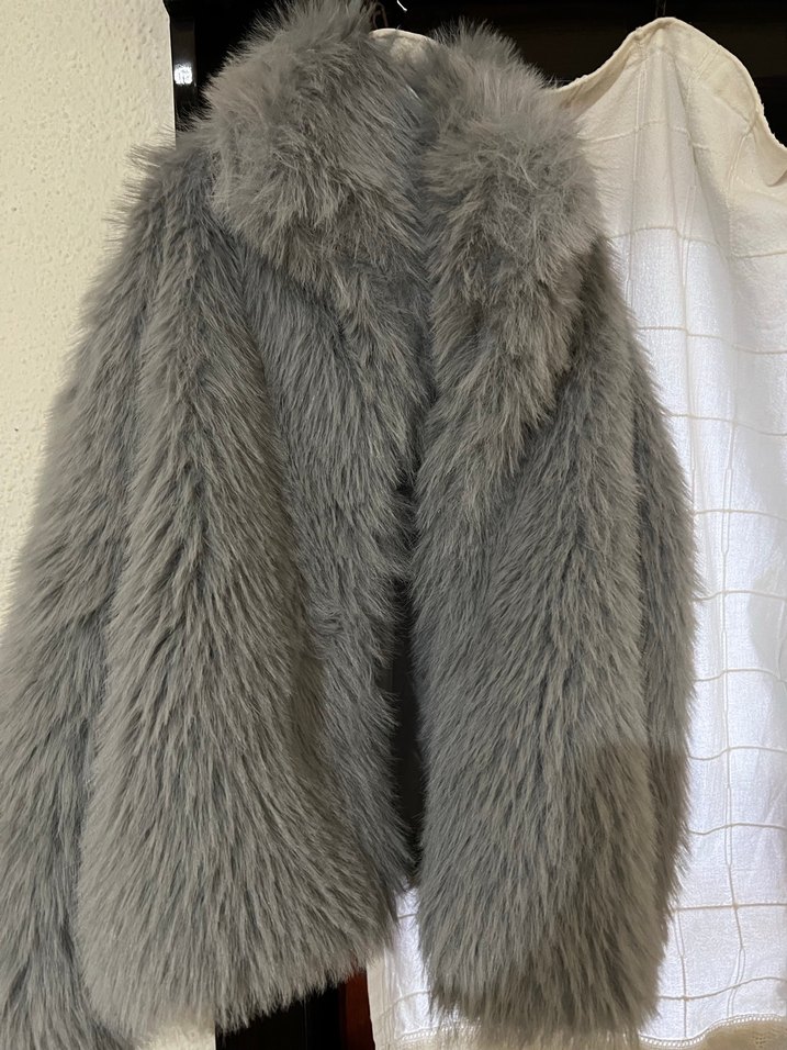 Gri Kadın içi astarlı kürk - Görsel 3