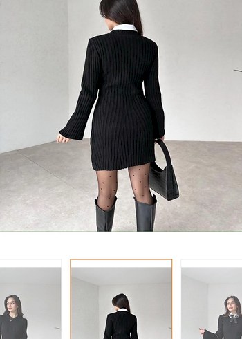 Triko mini elbise - Görsel 3