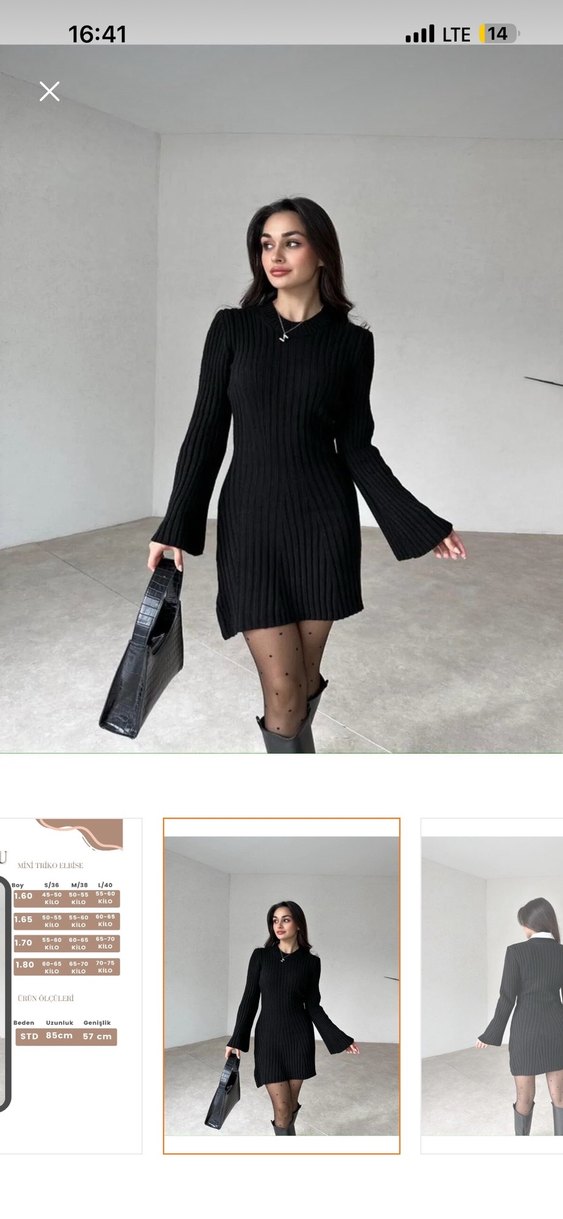 Triko mini elbise - Görsel 2