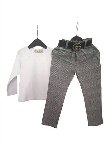 Pantolon bluz ve Gucci model kemer