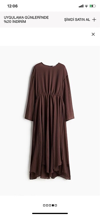 m Beden kahverengi Renk H&M elbise