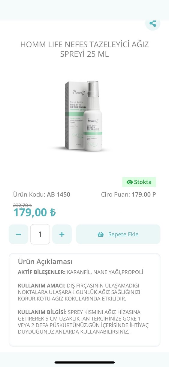 Homm Nefes Tazeleyici Sprey 25 ml - Görsel 2