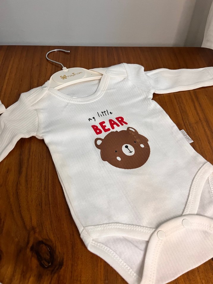 Uzun Kollu Ayıcıklı Bebek Takımı - Görsel 3