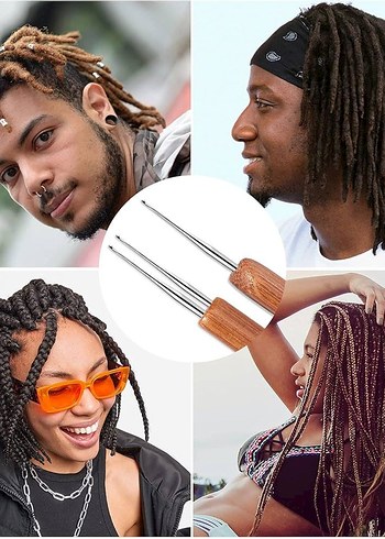 Dreadlocks Tığ, Rasta Kilitleri, 0,5 mm (1 Kanca ve 2 Kanca) - Görsel 4