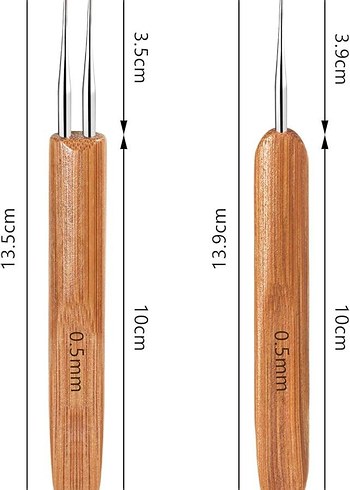 Dreadlocks Tığ, Rasta Kilitleri, 0,5 mm (1 Kanca ve 2 Kanca) - Görsel 3