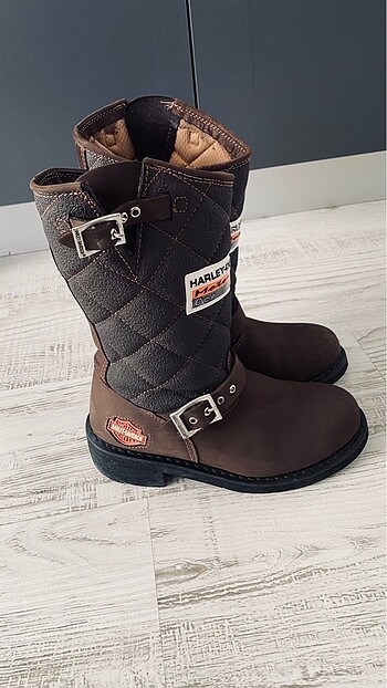 38 Beden Harley davidson laconia bot kahverengi 38 numara