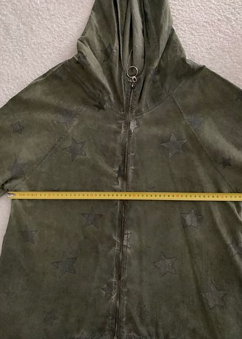Haki Kapüşonlu Kadın Ceket - Görsel 5