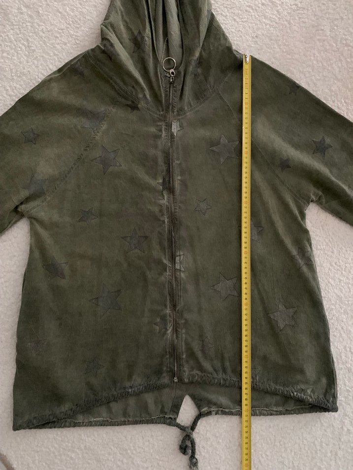 Haki Kapüşonlu Kadın Ceket - Görsel 4