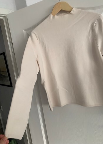 MANGO Bej Kadın Uzun Kollu Bisiklet Yaka Dokuma Kazak - Görsel 2