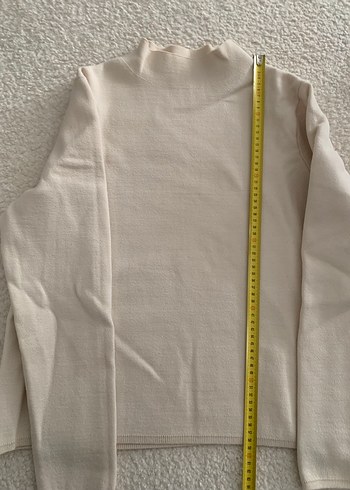 MANGO Bej Kadın Uzun Kollu Bisiklet Yaka Dokuma Kazak - Görsel 5