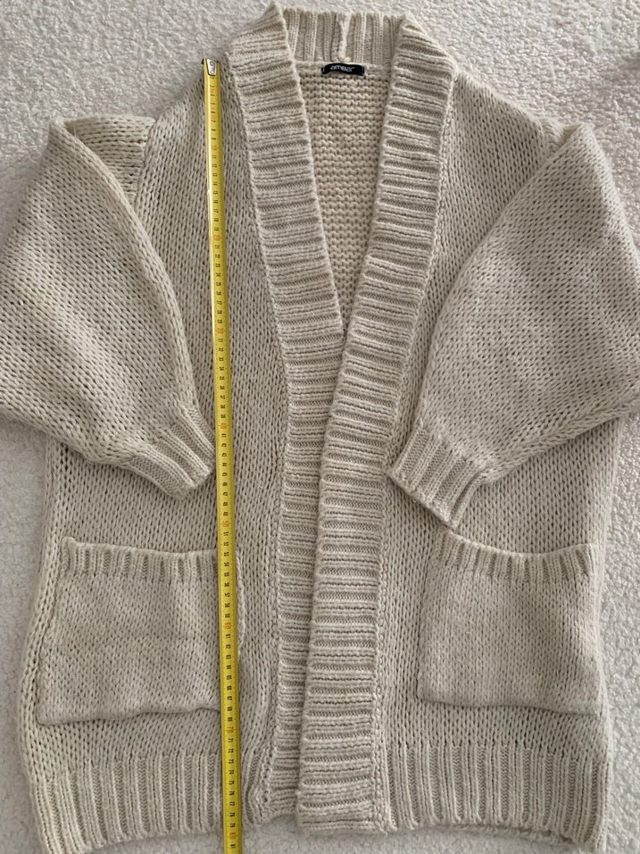 Bej Örgü Kadın Hırka, Rahat ve Salaş - Görsel 4