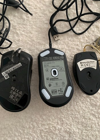 Kablolu Karanlık Gri Bilgisayar Fareleri mause - Görsel 3