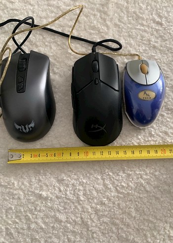 Kablolu Karanlık Gri Bilgisayar Fareleri mause - Görsel 8