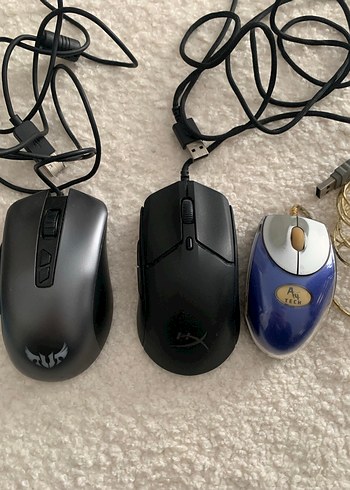 Kablolu Karanlık Gri Bilgisayar Fareleri mause - Görsel 2