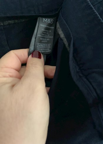 Kadın Lacivert Rahat Kesim Pantolon - Görsel 7