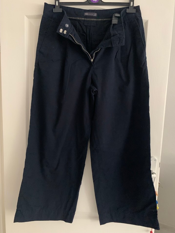 Kadın Lacivert Rahat Kesim Pantolon - Görsel 3