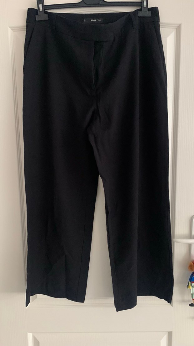 Siyah mango Kadın Kumaş Pantolon - Görsel 3