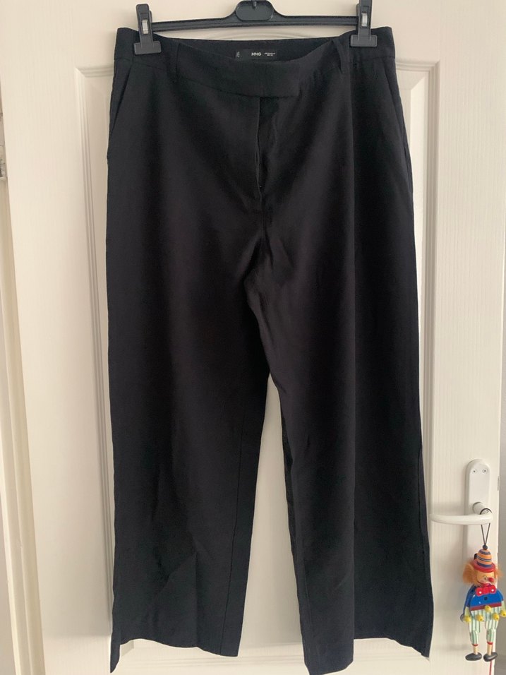 Siyah mango Kadın Kumaş Pantolon - Görsel 2