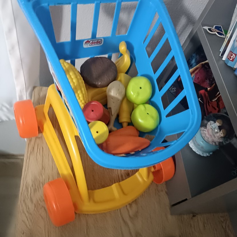 Renkli Oyuncak Alışveriş Arabası - Görsel 4